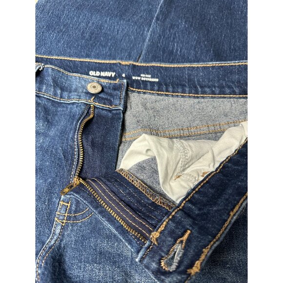 Old Navy Womens Jeans Mid Rise WOW Boyfriend Size 4 Dark Wash Stretch Casual - Picture 3 of 5